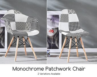 bright patchwork chairs