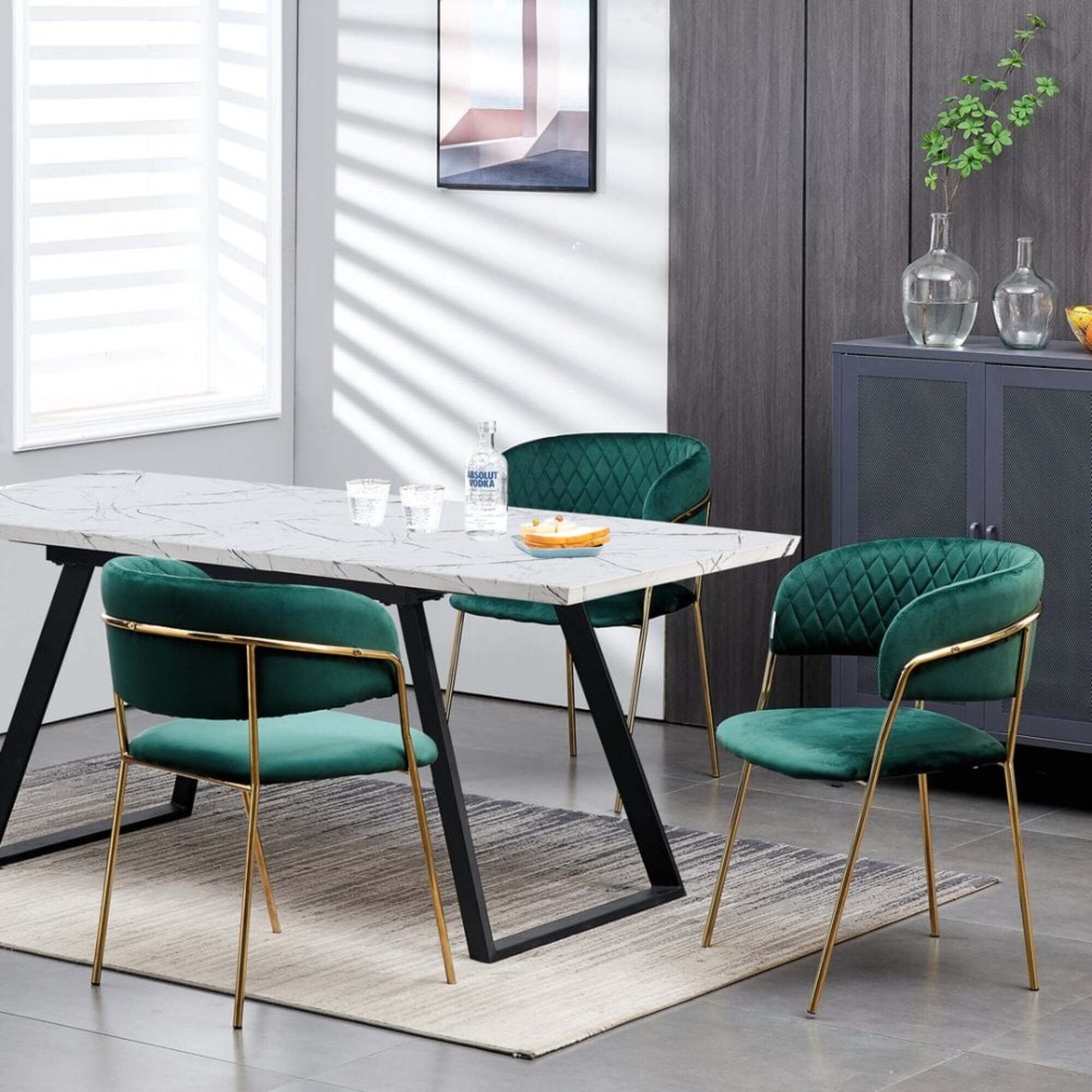 Extendable Dining Table MDF Wood / Marble Effect Table Top Etsy UK