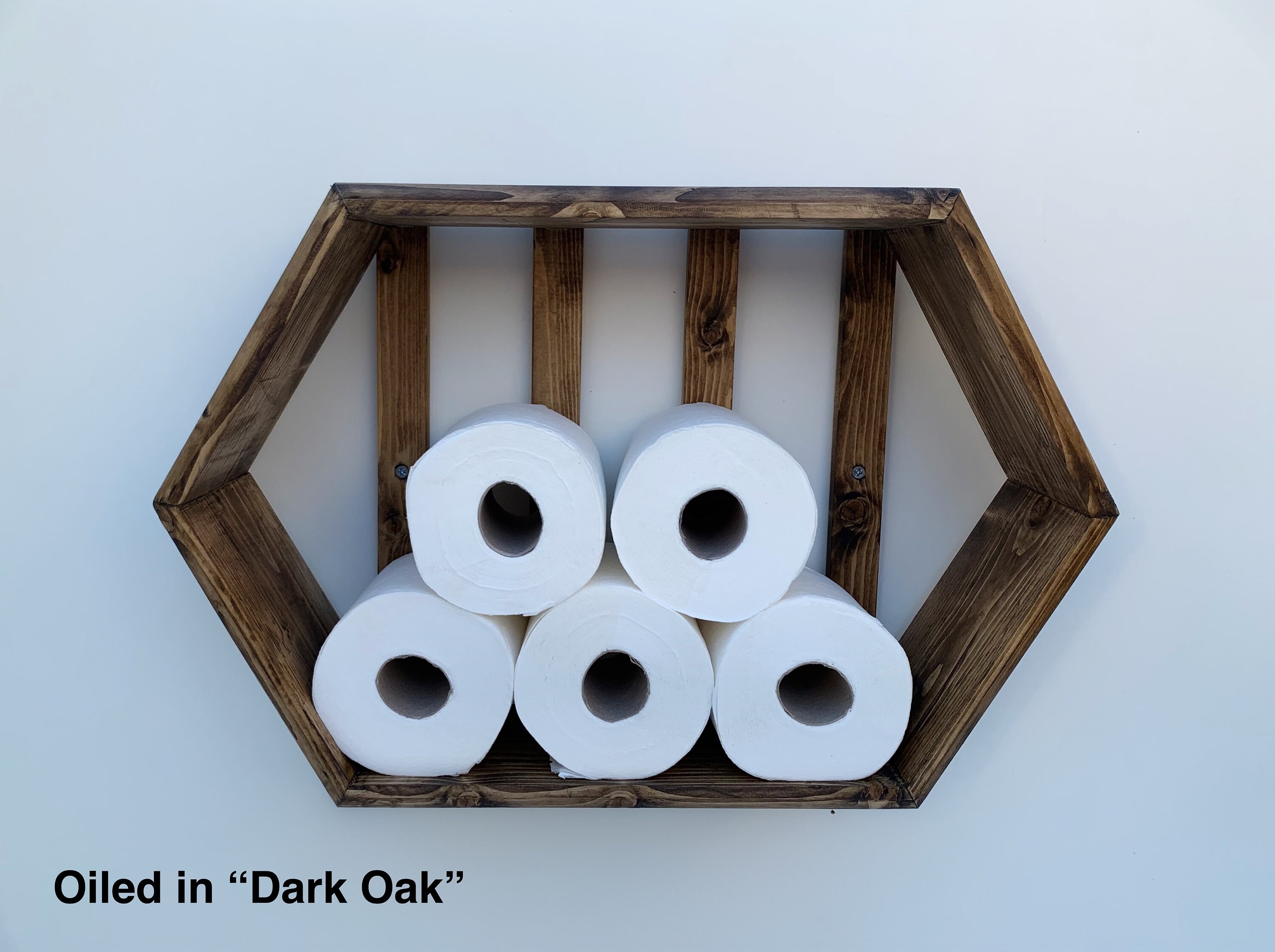 Toilet Rolls Wooden Organiser Shelf Handmade Loo Roll Etsy