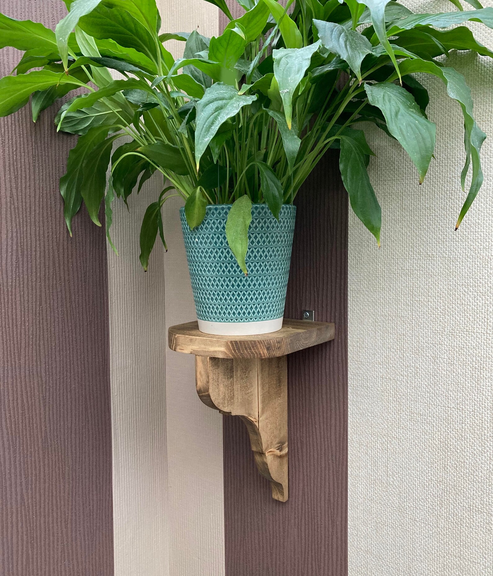 Indoor Wooden Plant Pot Stand Wall Mounted Flower Holder | Etsy