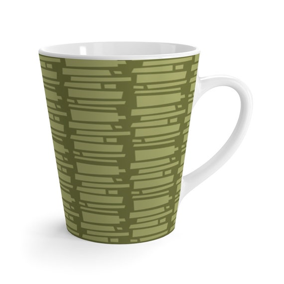 Retro Bamboo Tiki Geometric 12oz Latte Mug | Mid Century Modern, MCM,  Modernist, Coffee, Tea, Vintage Home, Mid Century Dcor, Hipster - Etsy