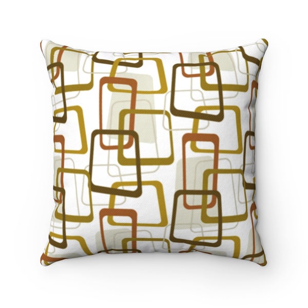 RETRO EAMES GEOMETRIC Square Throw Pillow | Mid Century Modern, Modernist, Decorative Pillow, Vintage Home, Mid Century Décor, mcm