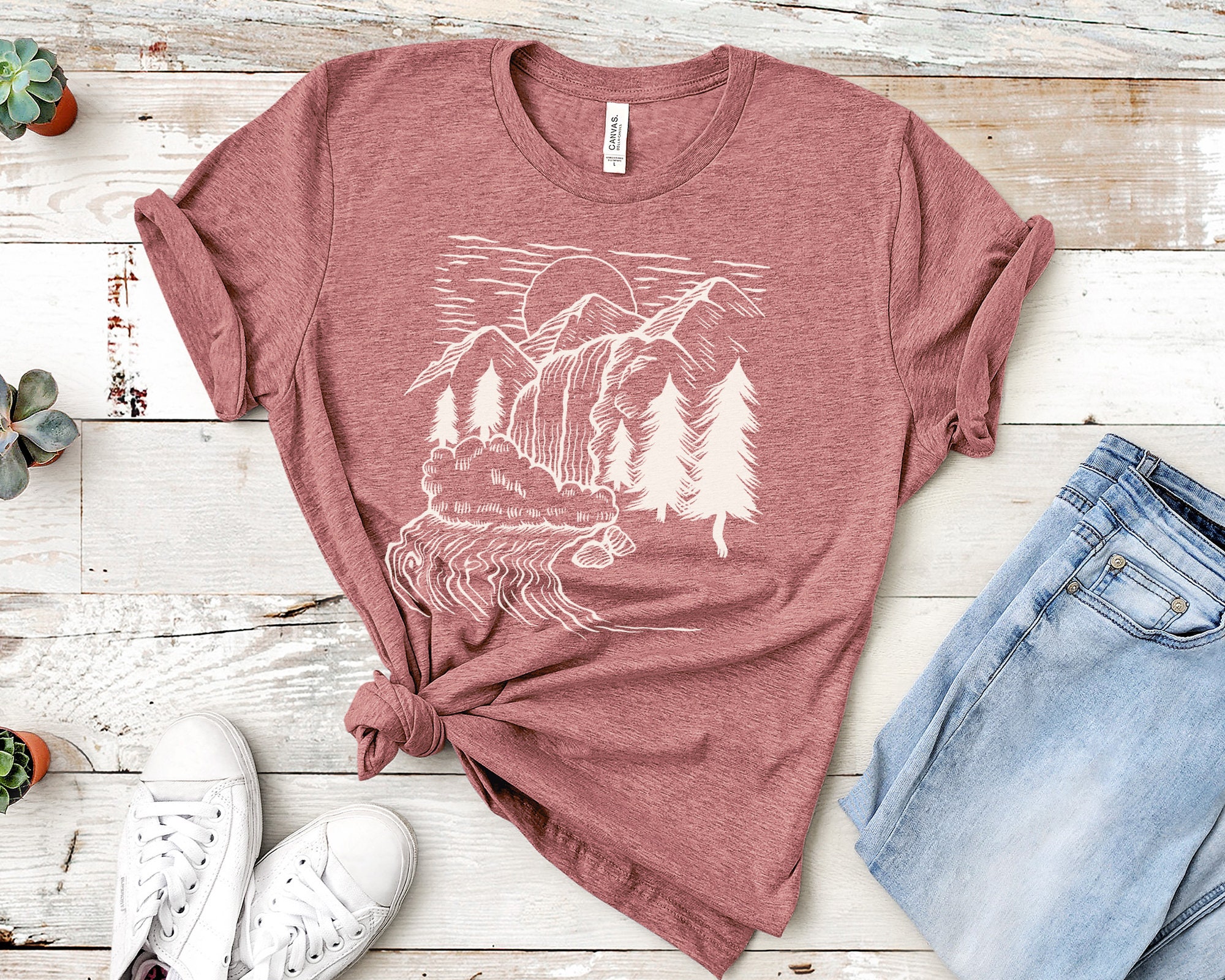 Wanderlust Hiking & Camping Unisex Short Sleeve Tee Shirt | Etsy