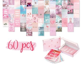 60 IMAGES Pink Aesthetic Collage Kit/ Soft Pink Dorm Room - Etsy