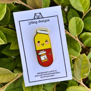 Pharmacy Captain Pill Enamel Pins | Pharmacy Stickers Gifts and Decals