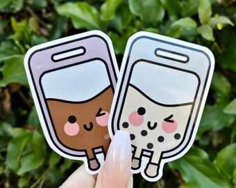 IV Bag Sticker Boba & Coffee | Nursing Medical Healthcare Stickers Gifts Decals