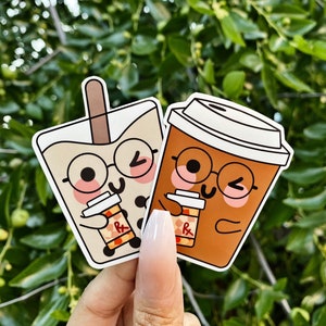 Pharmacy Stickers Boba & Coffee Pill Bottle | Pharmacy Gifts and Decals
