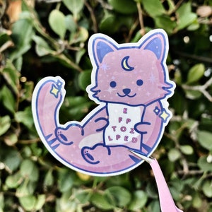 Luna | Cat x Snellen Chart Sticker | Optometry x Sailor Moon Inspired Sticker Decals