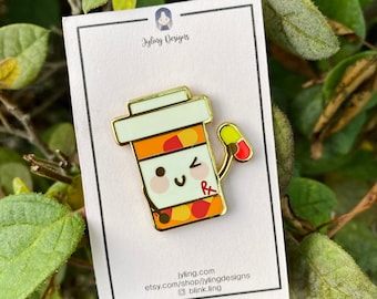 Pharmacy Pill Bottle Enamel Pins | Pharmacy Stickers Gifts and Decals