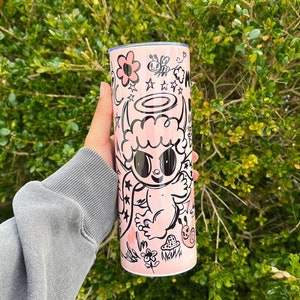 Manana sera bonito rose et blanc | Gobelet 20 oz en acier inoxydable