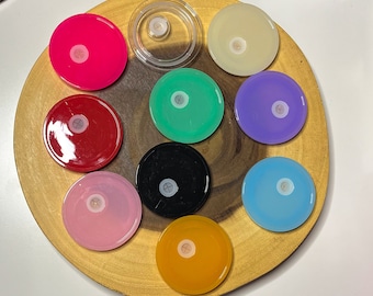 Acryldeksels - glazen blikdeksels - gekleurde deksels