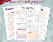 Undated Planner Printables