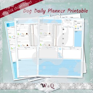 Printable Dog Care Daily Planner Pages