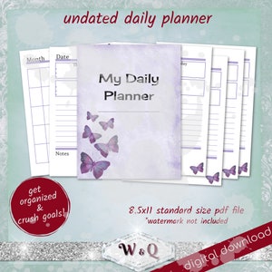 Undated Weekly Planner