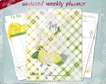 Undated Weekly Planner Printable