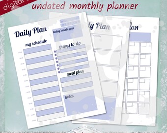 Undated Weekly Planner