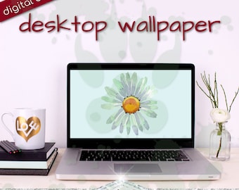 Digital Desktop Wallpaper- Daisy Themed