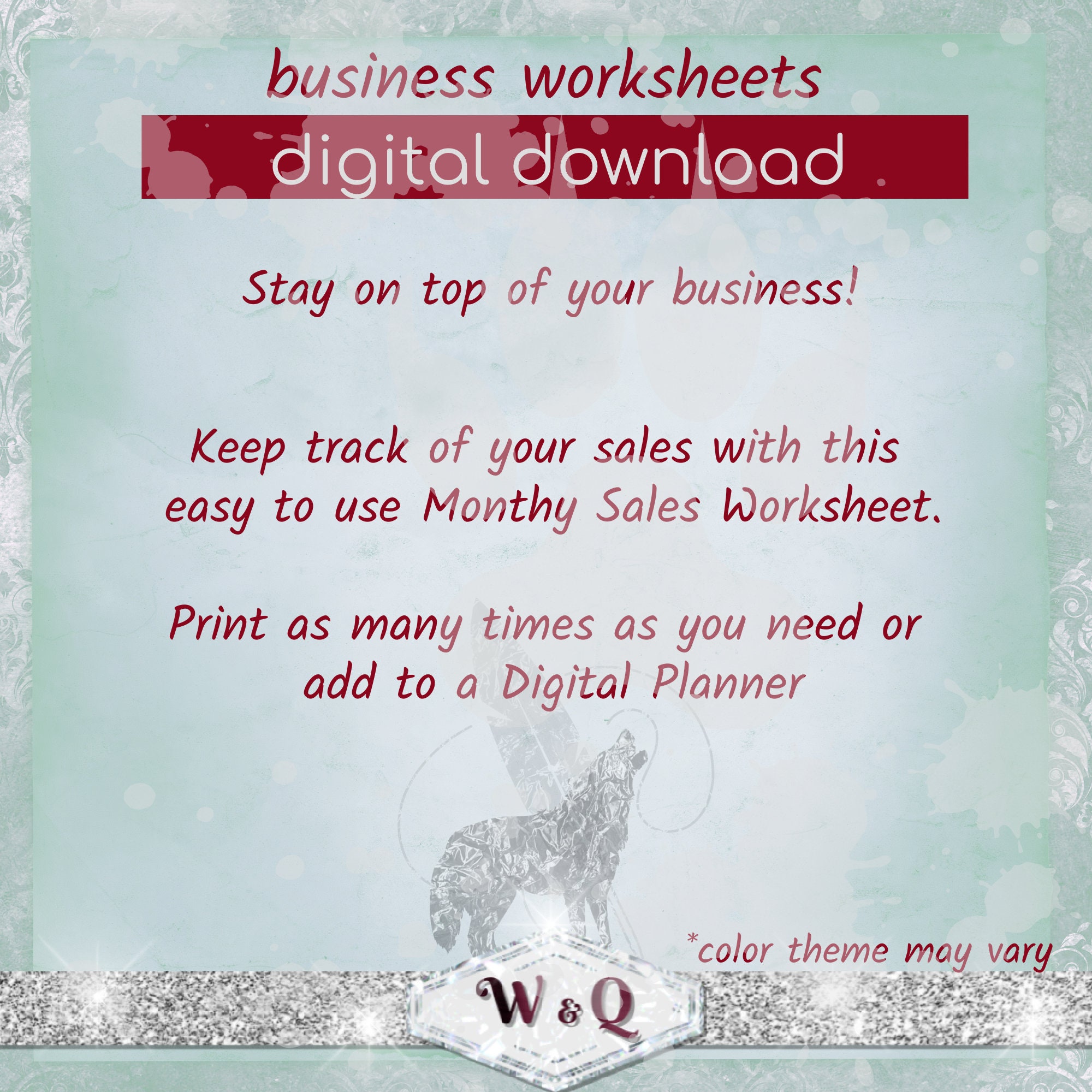 Printable Business Worksheets - Etsy