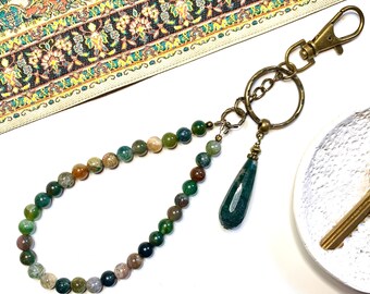 Agate tasbih Keyring. Indian Agate, Ramadan Gift, Eid gift, Umrah gift, Worry beads, Dhikr, Misbaha