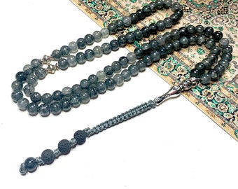 Grey diffuser tasbih, 99 bead. Prayer beads, Ramadan gift, Islamic gift, Misbaha, Rosary, Umrah gift, Worry beads, Spiritual gift, Eid