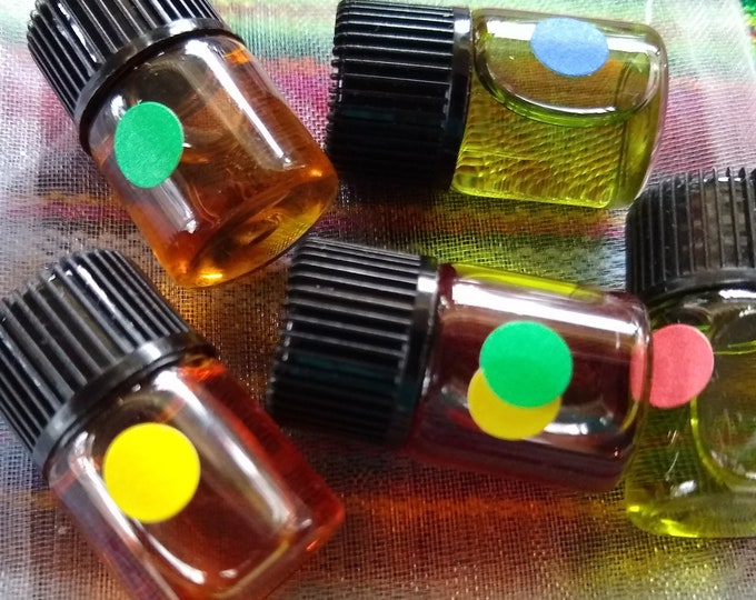 SAMPLE 5 2ML. Natural Blended Perfumes Only Gift Sandalwood Forest Sample Floral Jasmine Musky Oudh Rose Smoky Incense fruity deep lingering