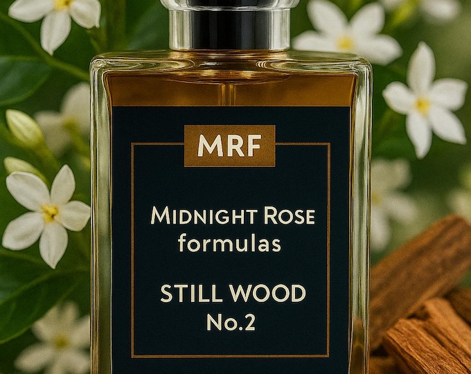 STILL WOODS #2 Natural Essential Oil Perfume, Deep Rich Middle East Blend of Sandalwood, Oudh and .  Jasmine Sambac. Rich, Bold and Exotic