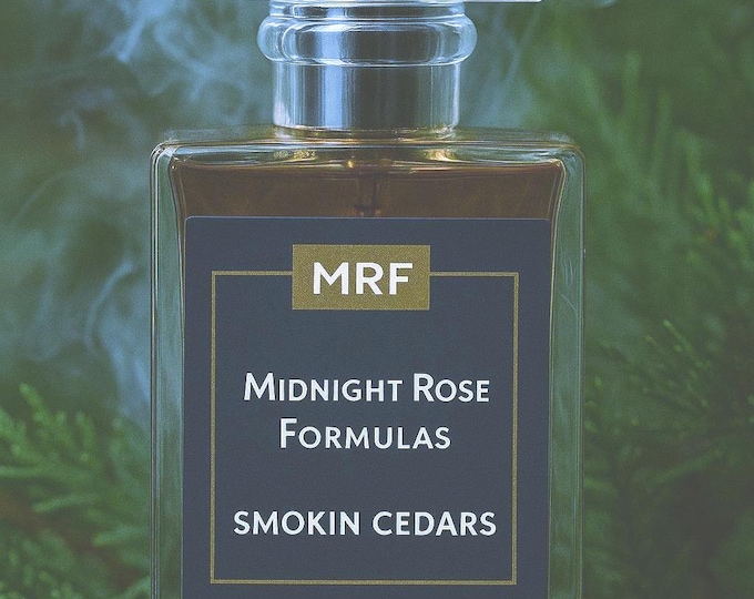 SMOKIN CEDARS Natural Essential Oil Perfume. Scent of our finest Smokin Cedars, Grasses and Fruit.  Try It, You may hear the Coyotes Howling