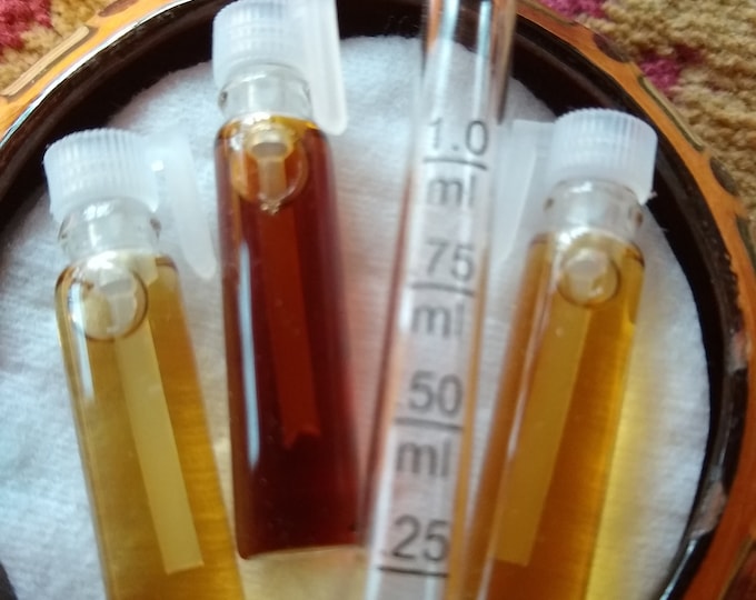 SAMPLE 1ML. - 6ML of Blended Perfumes Only Natural Clean Perfume Gift Essential Oil Fragrance Musky Forest Oudh Smokey Trees Bulgarian Roses