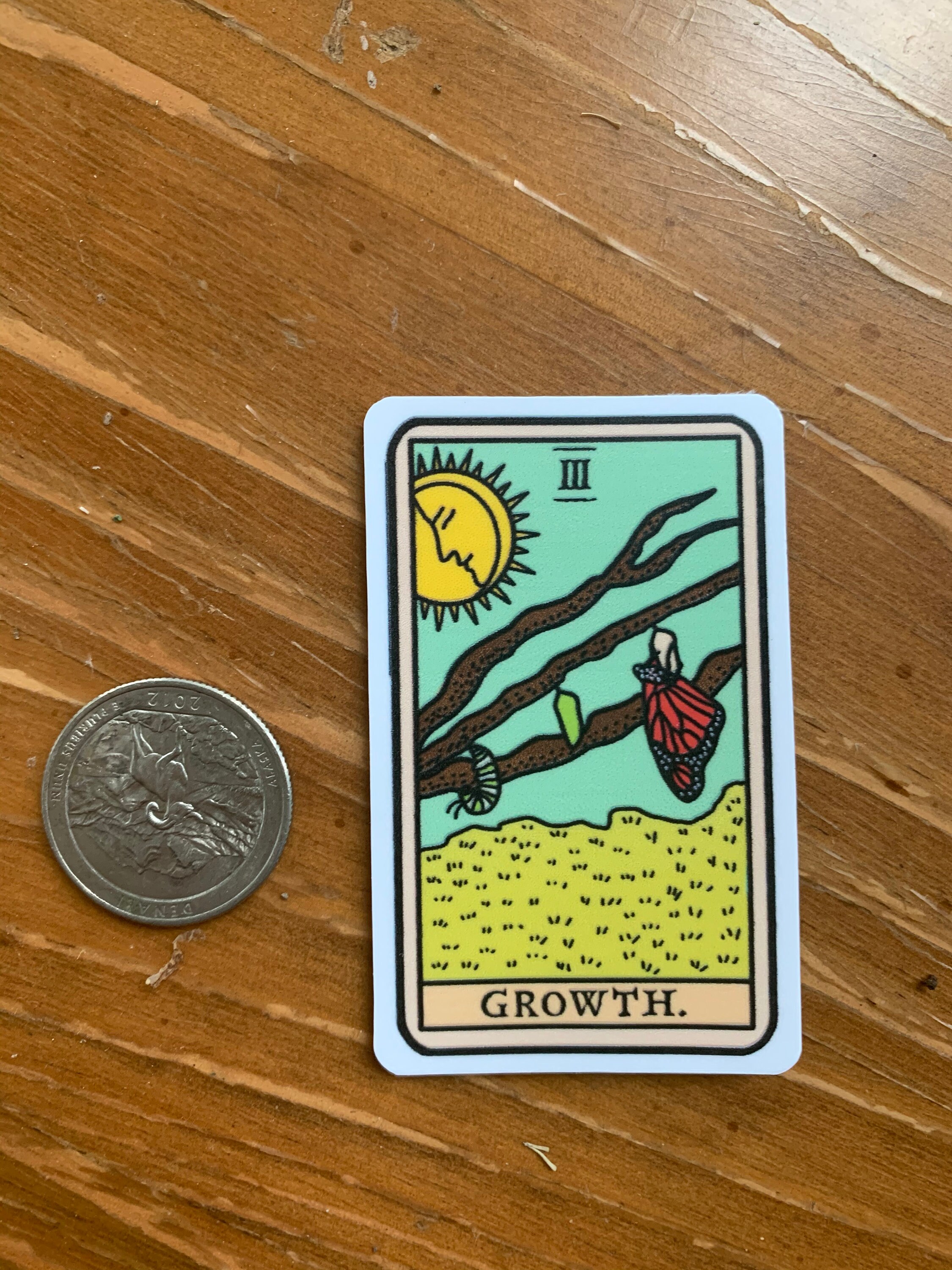 Growth Tarot Card Sticker Etsy