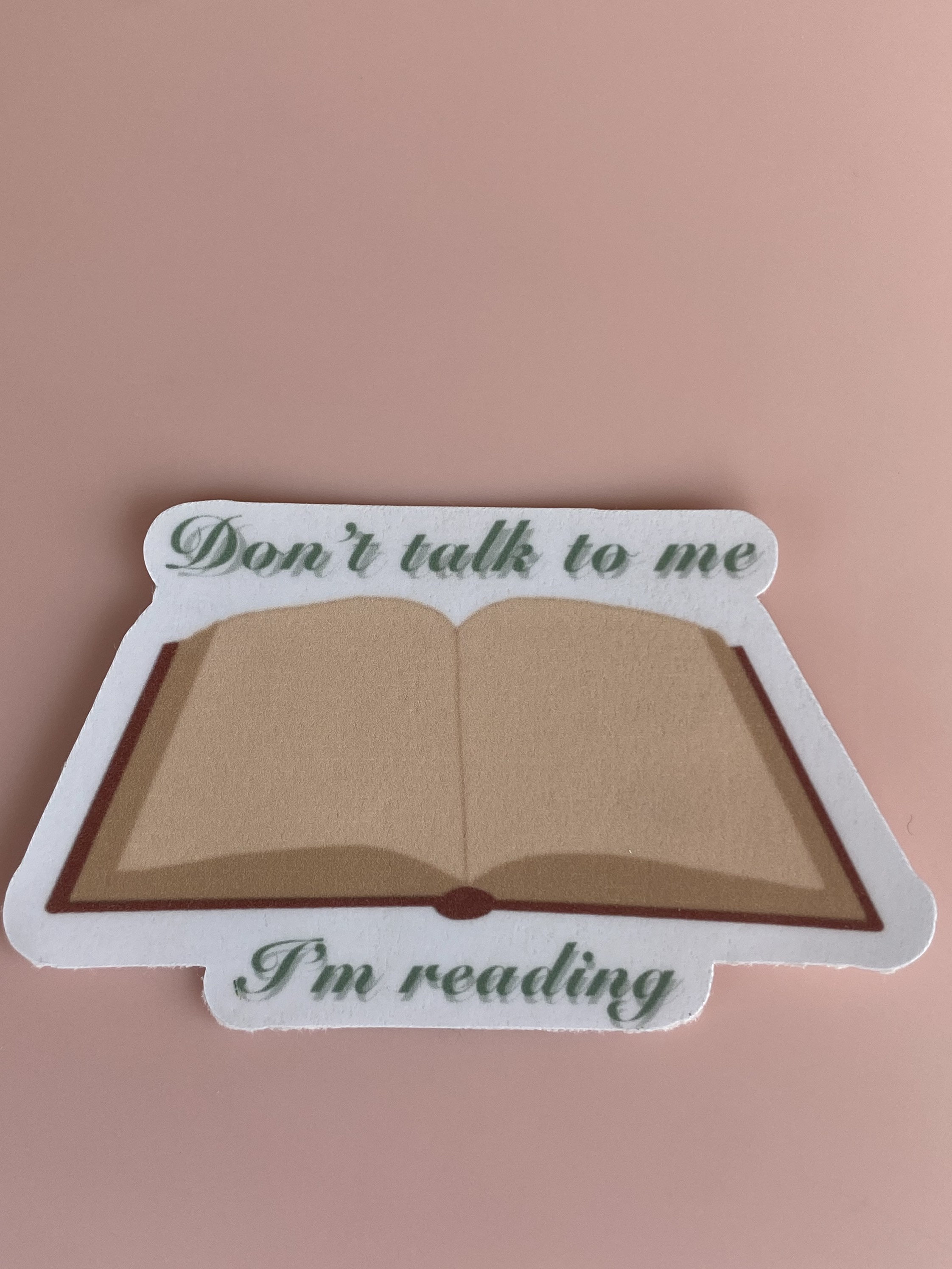 Don't Talk to Me I'm Reading Book Phrase Sticker - Etsy