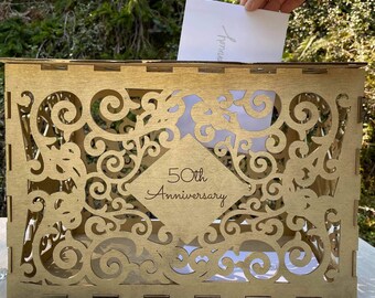Download Svg Wedding Box Card Etsy