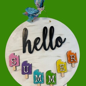DIY Hello Summer Blank Door Hanger