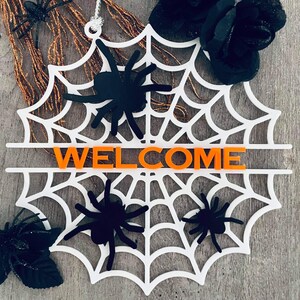 Halloween sign Svg, holiday,  Spider web, name sign