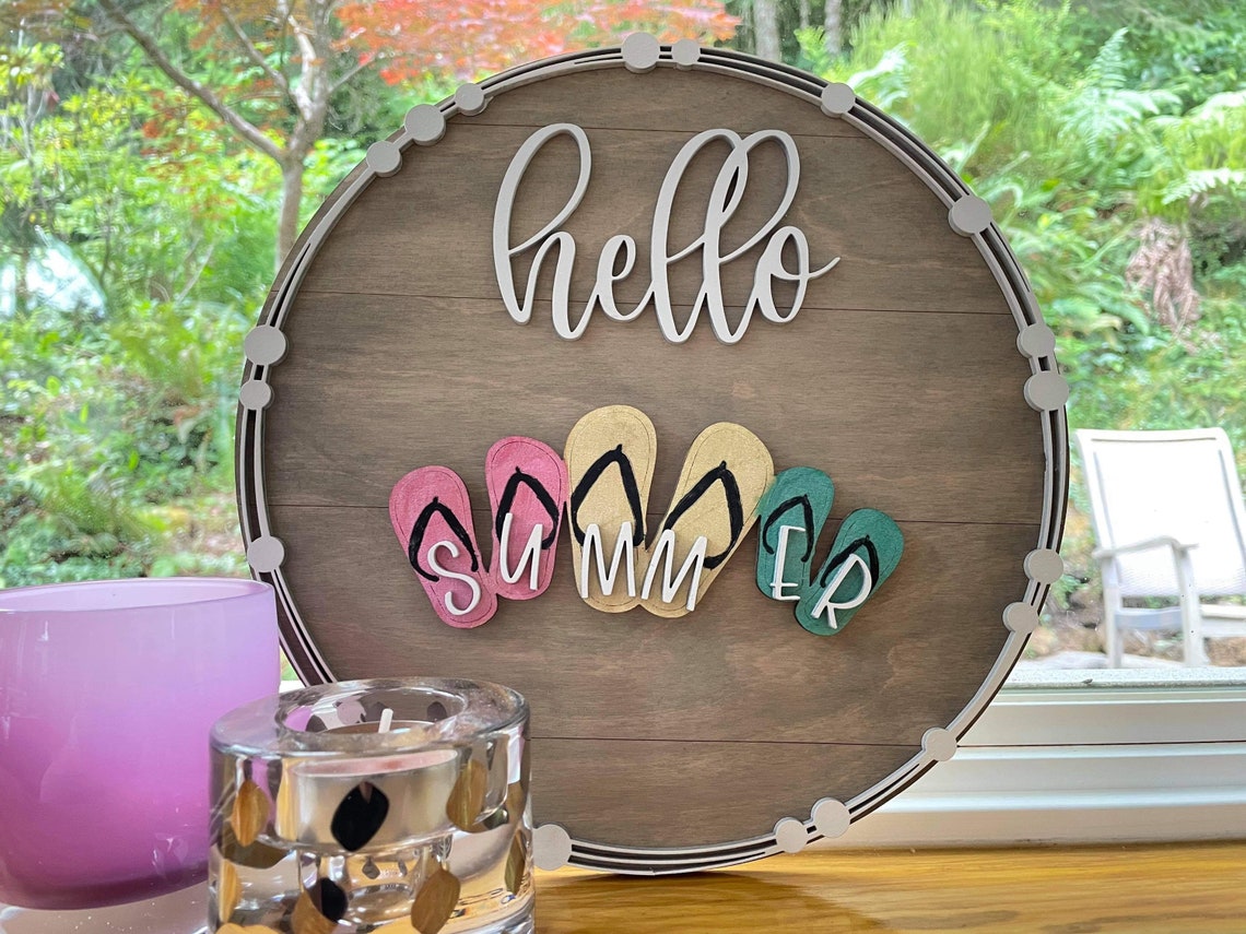 Season Interchangable Sign Svg Summer Fall Winter Spring | Etsy