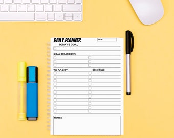 Goal planner, editable planners, to-do-list, productivity planner, goal gift, planners, instant download, productivity log planner