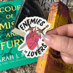 Enemies to Lovers Sticker | Bookish | Fantasy | Booktok | Romance | Reader | Kindle | Book Tropes