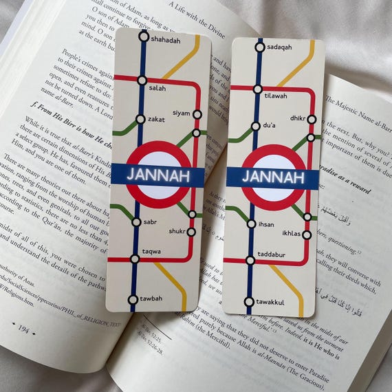 Islamic Bookmark Jannah Map | Muslim Gift