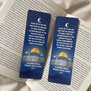 Al Aqsa Bookmark | Charity Bookmark | Dome of the Rock | Palestine | Islamic Bookmark | Quran Bookmark | Ramadan Gift | Eid Gift