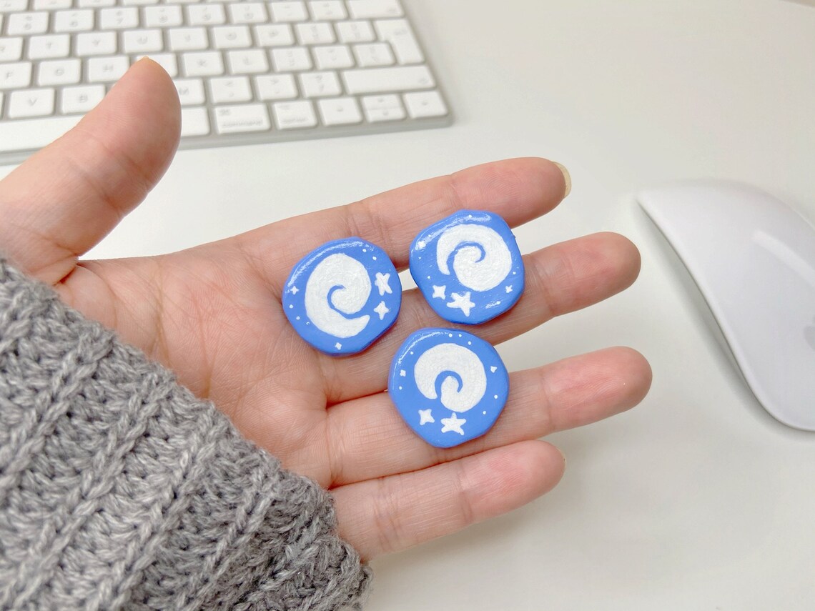 Fossil Animal Crossing AC Symbol ACNH Handmade Clay Pin Etsy