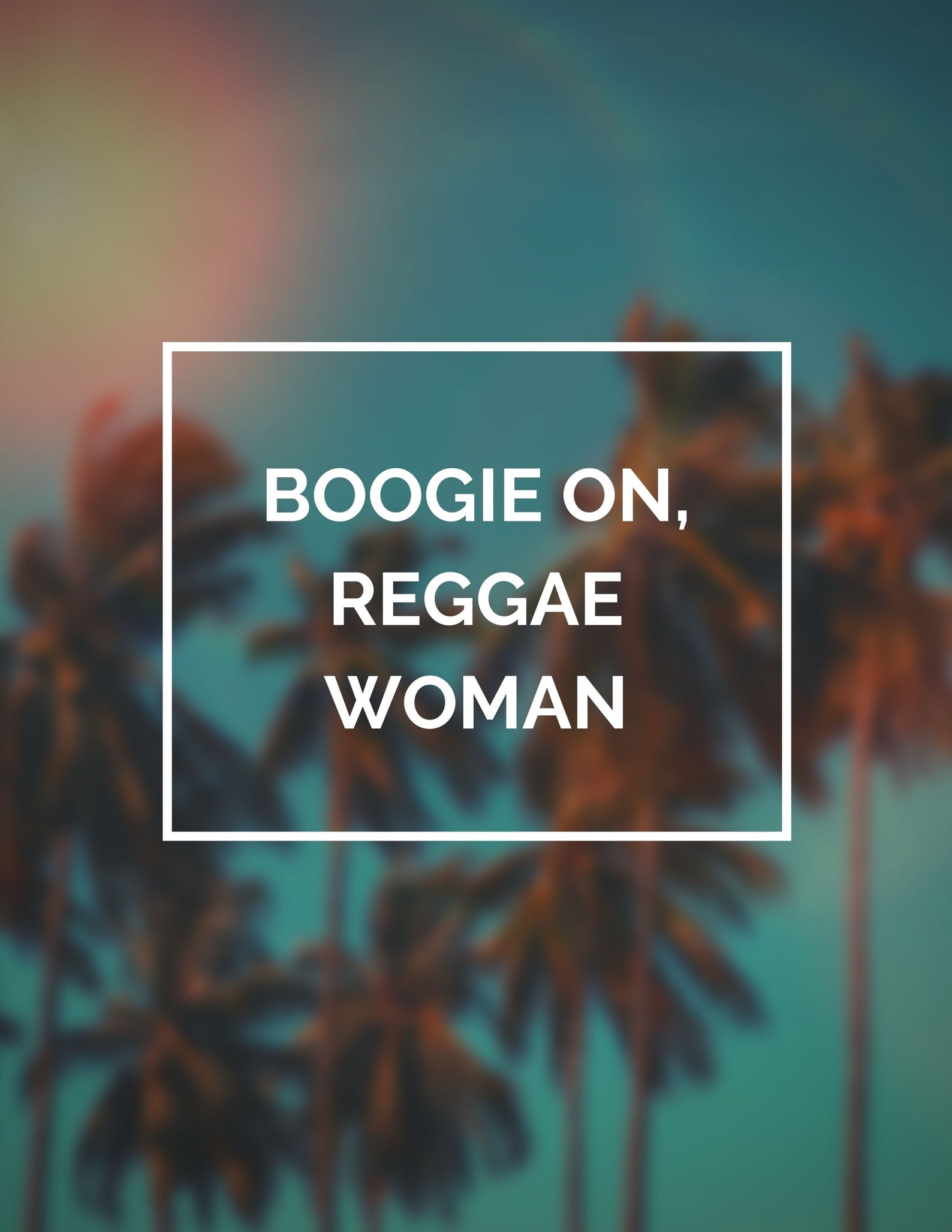 Stevie Wonder boogie on Reggae Woman Song Lyrics Etsy