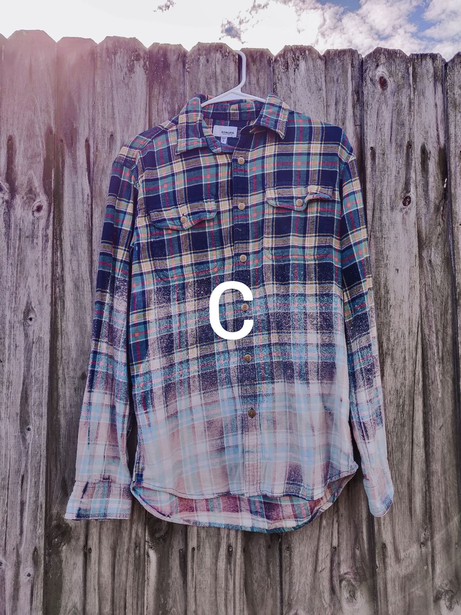 ombre bleach dye shirt