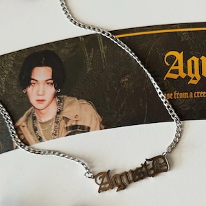 BTS (suga) Min Yoongi Stainless Steel Chain Necklace - Etsy
