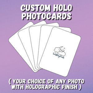 Cartões fotográficos holográficos personalizados