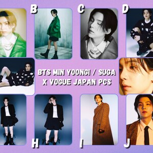 BTS Min Yoongi / SUGA x Vogue Japan Photocards