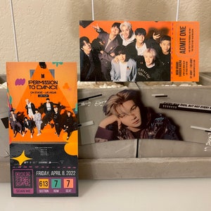 Live Play in der MGM Grand Garden Arena - BTS x PTD / Permission to Dance On Stage Las Vegas Memorabilia Konzertticket (personalisiert)