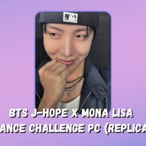 Tarjeta fotográfica del desafío de baile de Mona Lisa de BTS J-Hope x Babygirl (réplica)