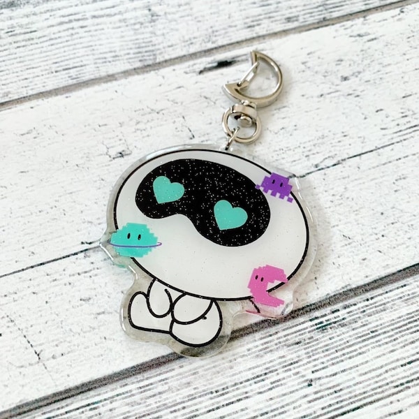 BTS Jin x Wootteo (Emoticon Version) Glitter Epoxy Acrylic Keychain