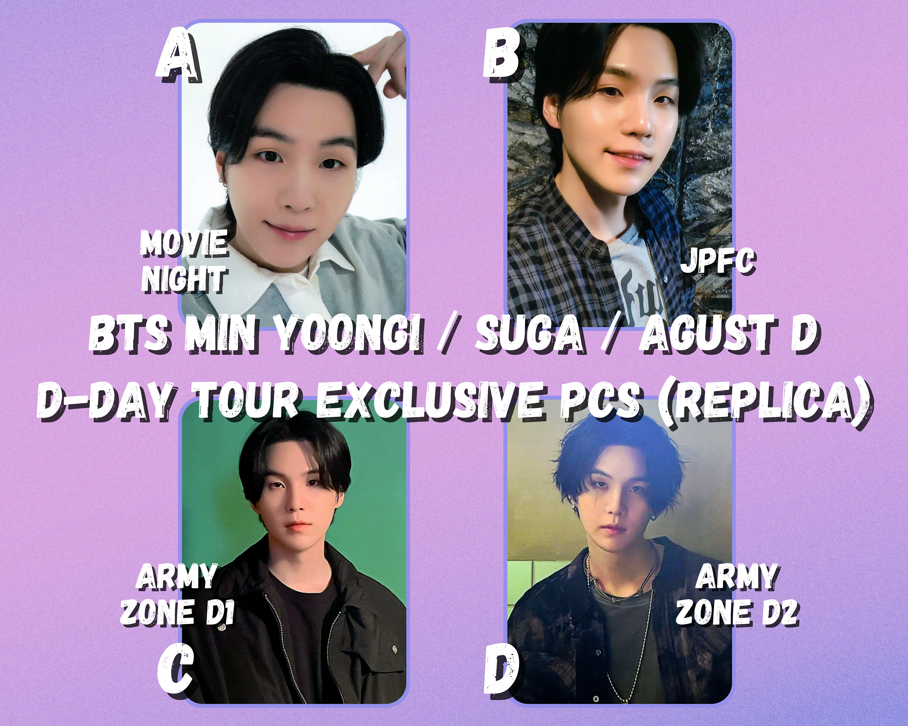 BTS ミン・ユンギ / SUGA / Agust D D-DAY ツアー限定フォトカード