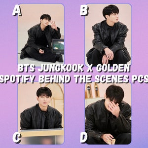 BTS Jungkook x Golden (Spotify behind the scenes) Photocards
