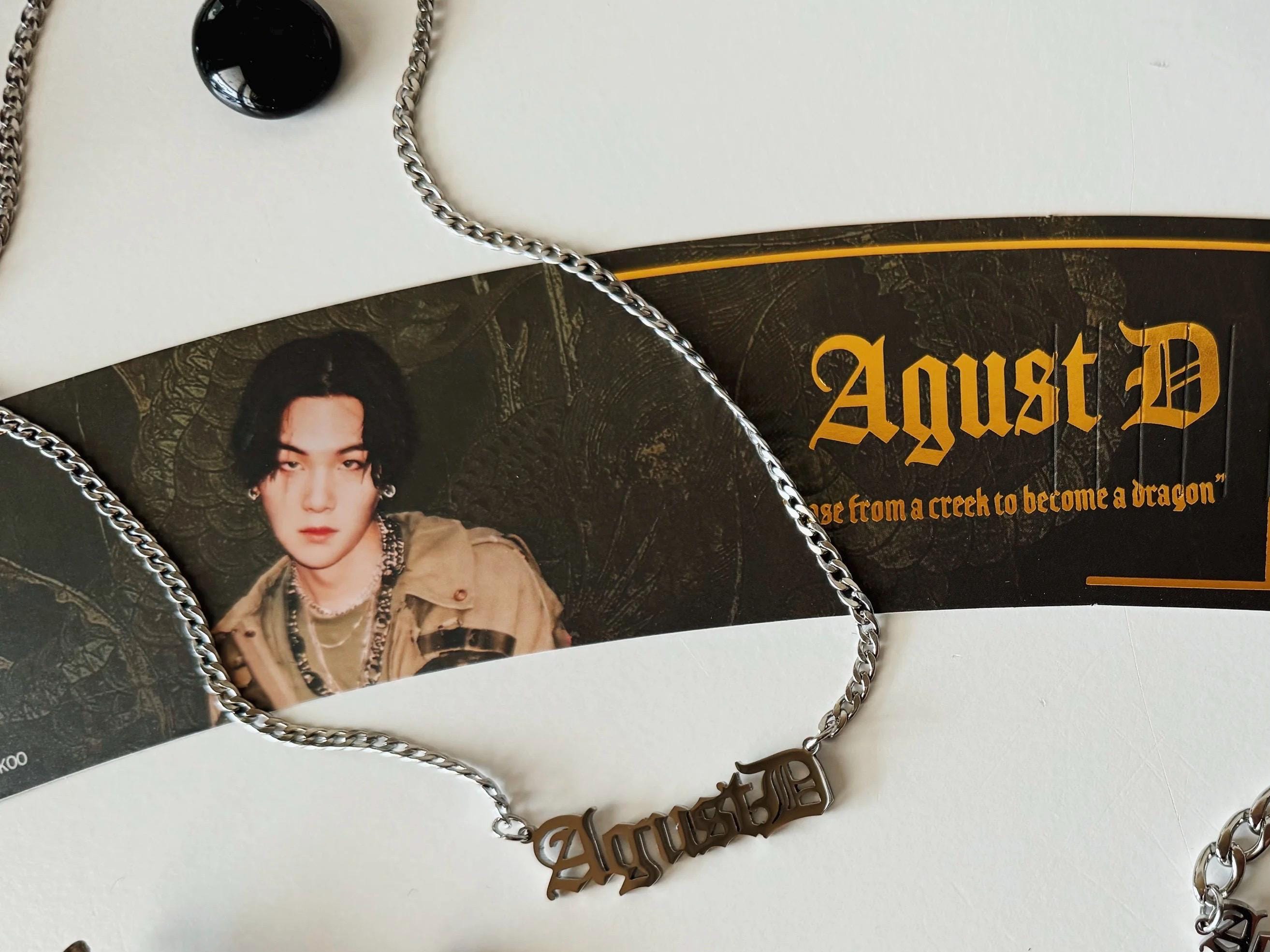 BTS (suga) Agust D Stainless Steel Chain Necklace - Etsy
